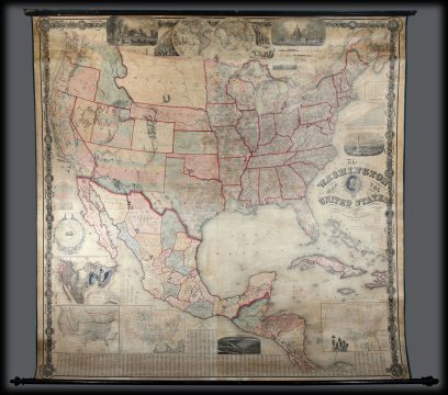 1861 Maury Wall Map of the United States