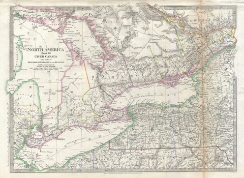 1832 S.D.U.K. Map of Ontario and the Great Lakes