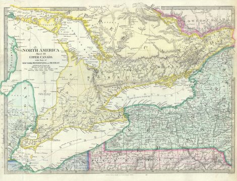 1848 S.D.U.K. Map of Ontario and Great Lakes