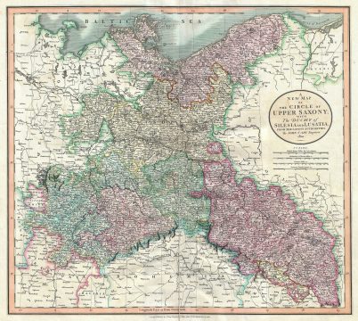 1801 Cary Map of Upper Saxony, Germany ( Berlin, Dresden )