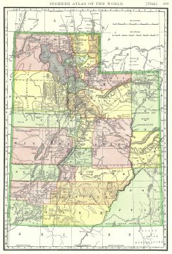 1888 Rand McNally Map of Utah