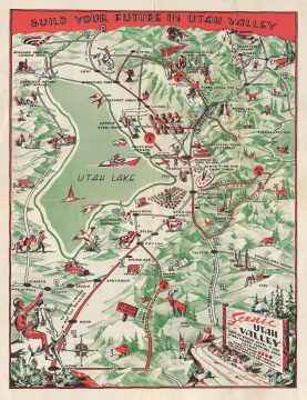 1947 Breinholt Pictorial Map of the Utah Valley
