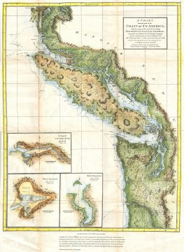 1798 Vancouver Map of Vancouver Island, British Columbia, and Washington (1871 reissue)