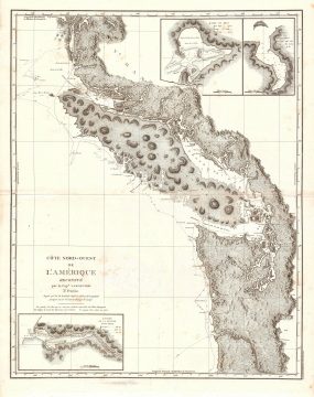1799 Vancouver Map of Vancouver Island, Washington, and Puget Sound