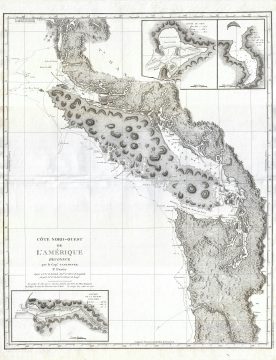 1799 Vancouver Map of Vancouver Island, Washington, and Puget Sound