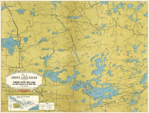 1941 Fisher Map of the Border Lakes (Vermilion, Trout Lake) Minnesota