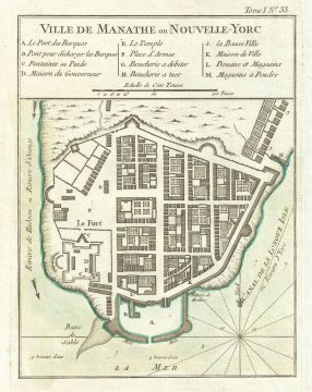 1764 Bellin Map of New York City