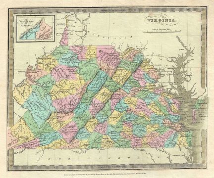 1834 Burr Map of Virginia