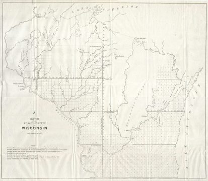 1848 Public Survey Map of Wisconsin