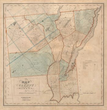 1840 Burr Map of Lake George and Warren County, New York
