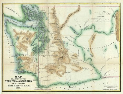 1855 Public Survey Map of Washington