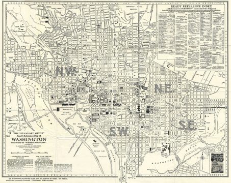 1940 Foster and Reynolds Map or Plan of Washington D.C.