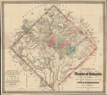 1862 Arnold Map of Washington D.C. during the Civil War