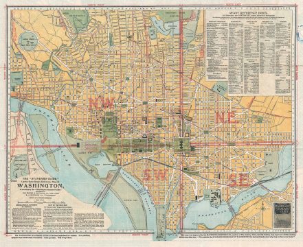 1917 Foster and Reynolds Map or Plan of Washington D.C.