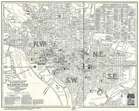 1937 Foster and Reynolds Map or Plan of Washington D.C.