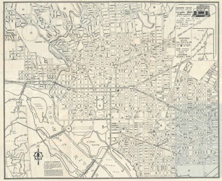 1950 Friendly Service Plan or Map of Washington D. C.