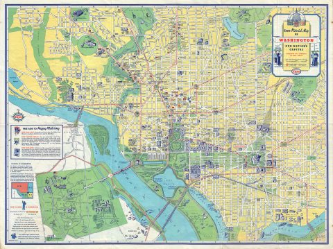 1930s General Drafting Company Map or Plan of Washington D.C.