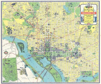1941 General Drafting Company Map of Washington D.C.