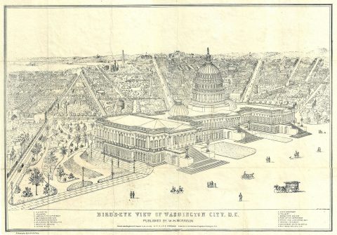 1872 Morrison View of Washington City, D.C.