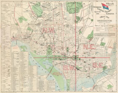 1896 Christian Endeavor City Plan or Map of Washington, D.C.