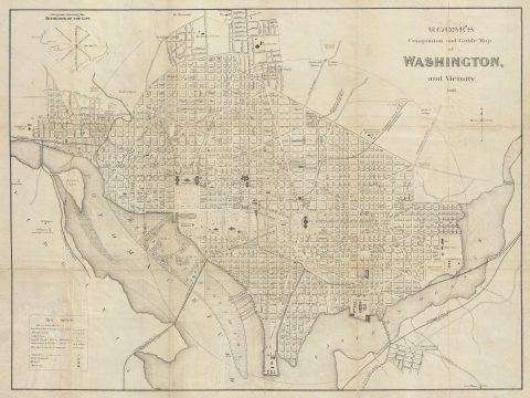 1885 Roose Map of Washington D. C. and Vicinity