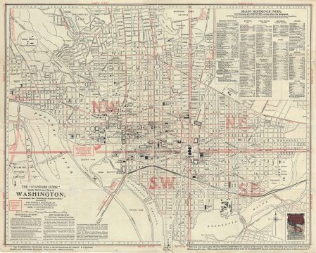 1912 Foster and Reynolds Map or Plan of Washington D.C.