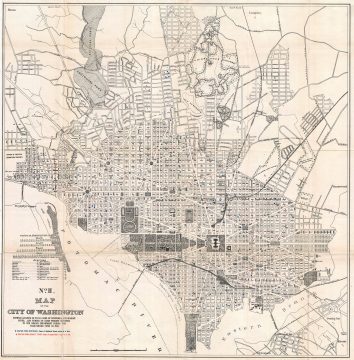 1901 Norris Peters Map of Washington D.C. w/ Diphtheria Scarlet Fever Mortality