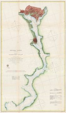 1864 U.S. Coast Survey Map of Washington D.C., Alexandria, and the Potomac River