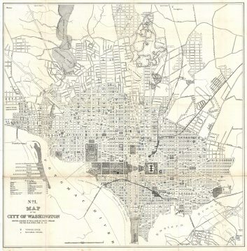 1901 Norris Peters Map of Washington D.C. w/ Typhoid Malaria Mortality
