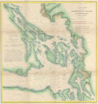 1866 U.S. Coast Survey Map of Washington Sound, Washington