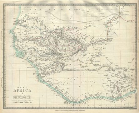 1839 S.D.U.K. Map of Western Africa (Niger Valley - Mountains of Kong)