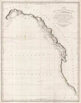 1799 Vancouver Map of the West Coast of North America - California, Vancouver, Alaska