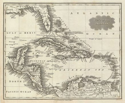 1828 Malte-Brun Map of the West Indies (Cuba, Hispaniola, Porto Rico)