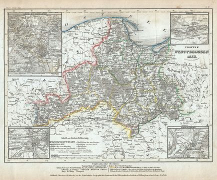 1853 Meyer Map of the Province of West Prussia