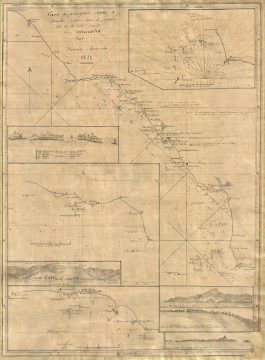 1821 Ashmore Mansucript Nautical Map of Western Sumatra (Aceh, Pepper Coast)