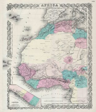 1856 Colton Map of Western Africa