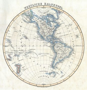 1844 Flemming Map of the Western Hemisphere or South and North America
