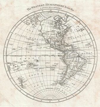 1782 Anonymous Map of the Western Hemisphere