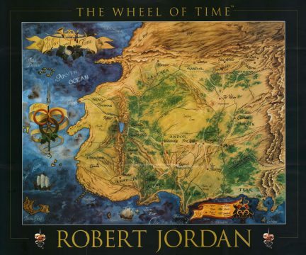 1997 Robert Jordan / Tor / Mitchell Map of the 'Wheel of Time' 'Westlands'