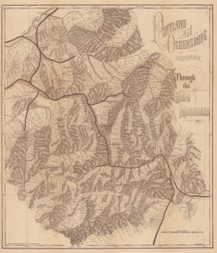 1880 Ilsley Map of the White Mountains, New Hampshire