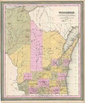 1849 Mitchell Map of Wisconsin