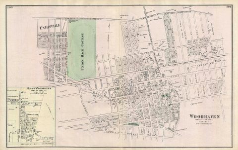 1873 Beers Map of Woodhaven, Queens, New York City, New York