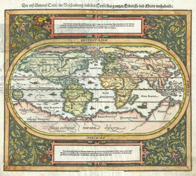 1588 Munster Map of the World