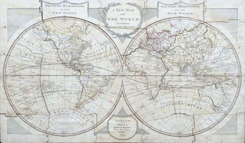 1813 John Wallis / Laurie and Whittle Puzzle Map of the World