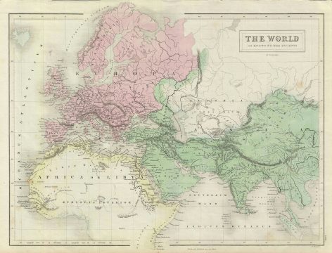 1851 Black Map of the Ancient World