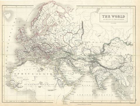 1844 Black Map of the Ancient World