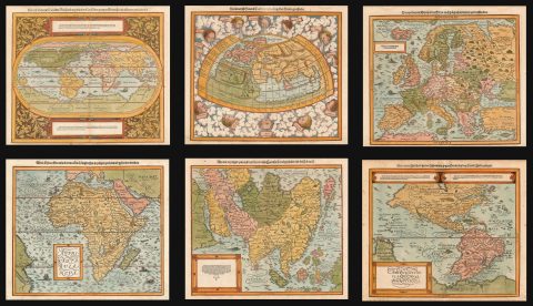 1588 Munster/ Petri set of World and Continents Maps