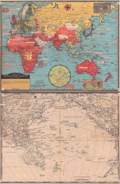 1943 Stanley Turner Map of the World during World War II