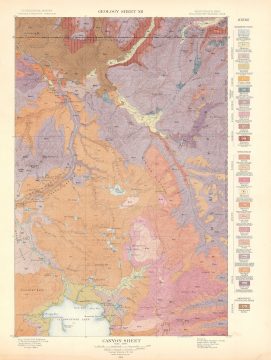 1904 U.S. Geological Survey Geologic Map of Canyon, Yellowstone National Park