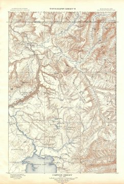 1904 USGS Topographic Map of Canyon, Yellowstone National Park